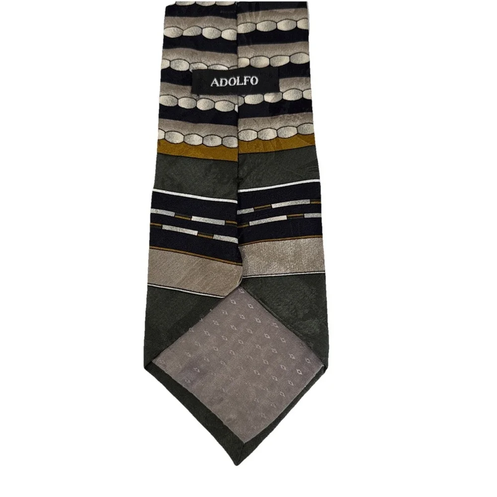 Adolfo 100% Silk Men's Neck Tie Made in USA Classic Vintage‎